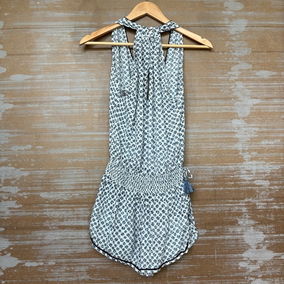 Poupette St. Barth Tassel Romper Boho Preppy Vacation Summer Beachy Womens XS - Picture 3 of 6